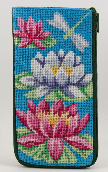SZ429 Waterlily Stitch N' Zip Eyeglass Case