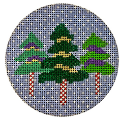 DK- EX 21 Three Christmas Trees Ornament