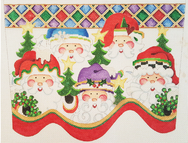 CSC96-13  Stocking Cuff with Santas