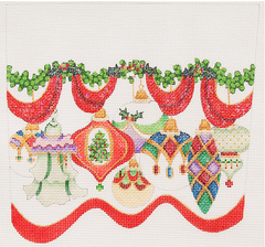 CSC101-13  Stocking Cuff with Ornaments
