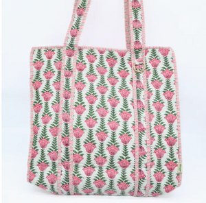 Pink Peony Tote