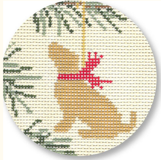 LM-XO07 Christmas Yellow Lab Round