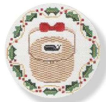 MBM-XO05 Nantucket Basket with Holly Border