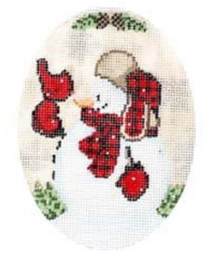 SS-XO05 Snowman with Cardinal