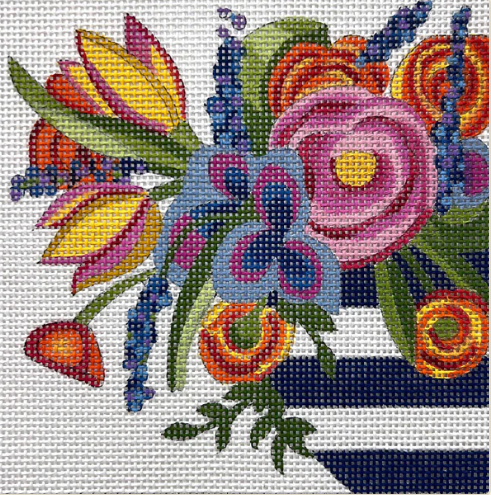 AP4719 Floral in Striped Vase