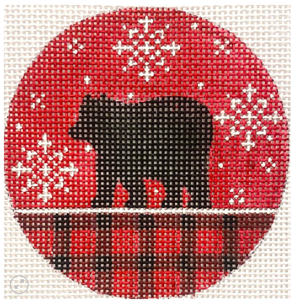 X474 Bear & Red Plaid