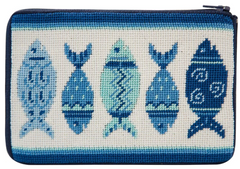 SZ625 Blue Fishes Cosmetic Purse
