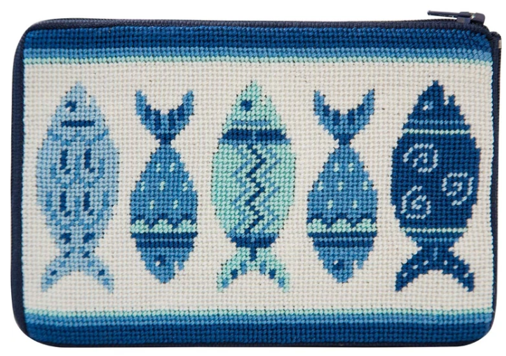 SZ625 Blue Fishes Cosmetic Purse