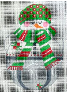 CH-1494 Jingle Snowman Green Hat