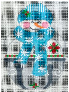 CH-1499 Jingle Snowman Blue Hat
