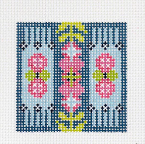 RR168B Floral Fringe Small- Blue
