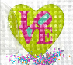 OMD-55 Green & Pink Love Heart