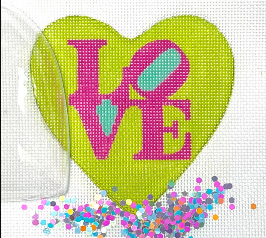 OMD-55 Green & Pink Love Heart