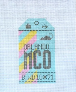 MCO Hedgie Needlepoint Luggage Tag- Orlando Airport (Copy)
