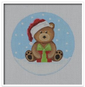 BB123 Brown Santa Bear with Present
