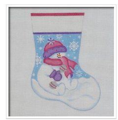 MS07 Snowbaby Girl  Mini Stocking