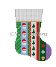 5461  SR- Susan Roberts Presents, Vertical Stripe, Mini Stocking