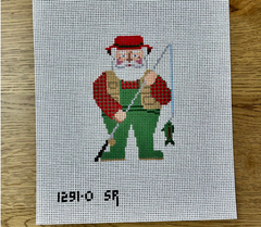 1291-O Fishing Santa