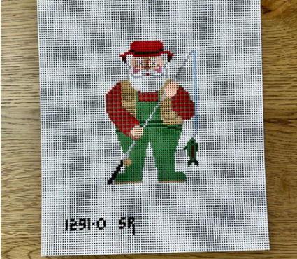 1291-O Fishing Santa