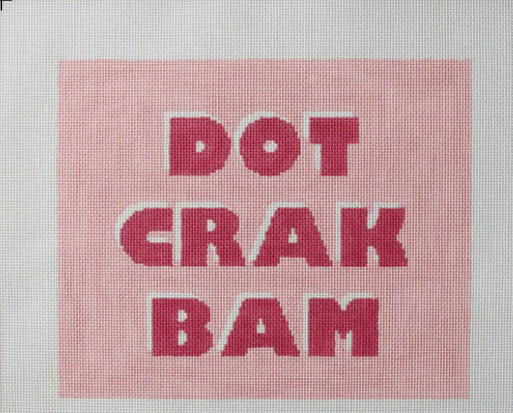 PS-301-  Mahjong Bag Pink Needlepoint Canvas