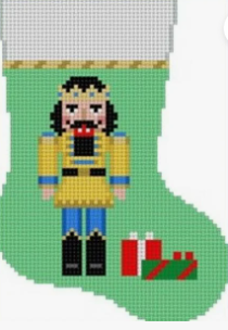 5489 SR Nutcracker Yellow King Mini Stocking