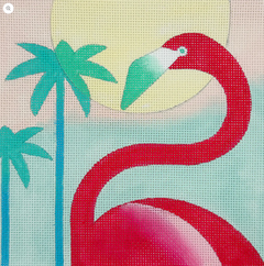 BW-445SH Flamingo with Two Palms
