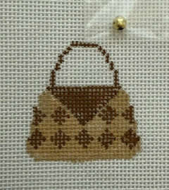 HB-78 Mini Purse Brown Diamonds