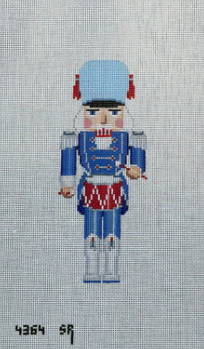 4364 SR Blue, White & Silver Drummer