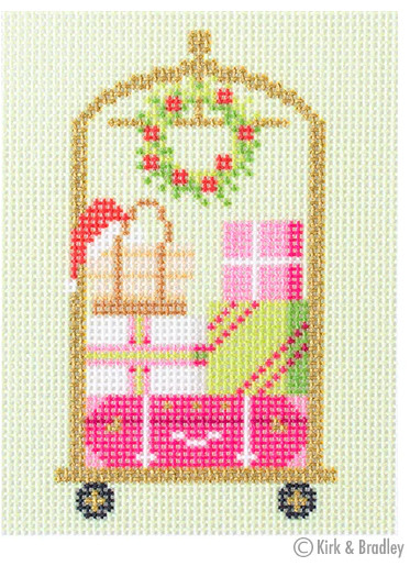 NTG-KB107 Palm Beach Christmas Luggage Cart