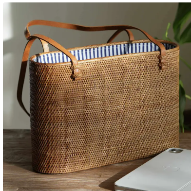 Bali Rattan Tote Bag-Medium