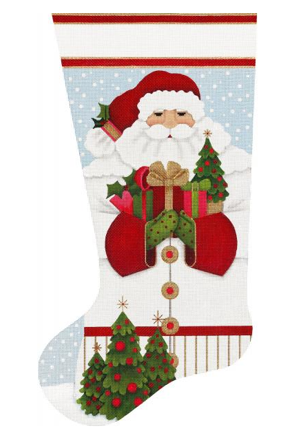 2276 Xmas Tree Santa Stocking