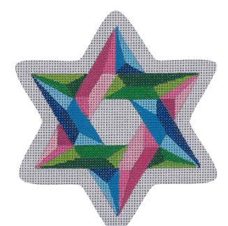 JUD05 Tri- Colored Star of David
