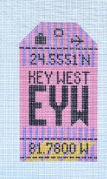 EYW 2021 Hedgie Needlepoint Luggage Tag- EYW Key West