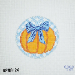 APHA26 - Gingham Pumpkin Round - Blue