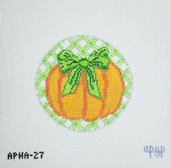 APHA27 - Gingham Pumpkin Round - Green