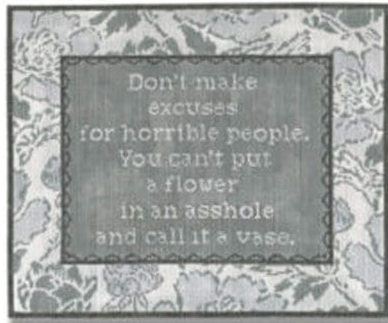 SS66 Don't Make Excuses for horrible People, You Can't