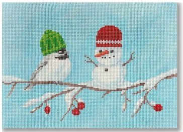 SC-PL28 Chickadees Snowman