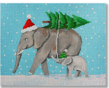 SC-PL08 Elephants Bringing Home the Tree