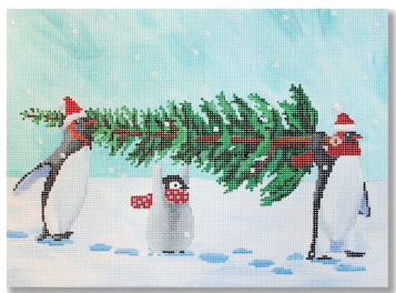 SC-PL06 Penguins Bringing Home the Tree
