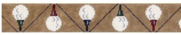 248a - Up And Down Golf Balls Tan Belt Canvas