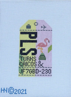 HN2022 Turks & Caicos Retro Travel Tag