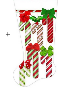 1551 TTR  Candy Cane Stocking Needlepoint Canvas