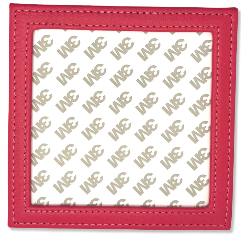 4 in Square Self Finishing Coaster- Red