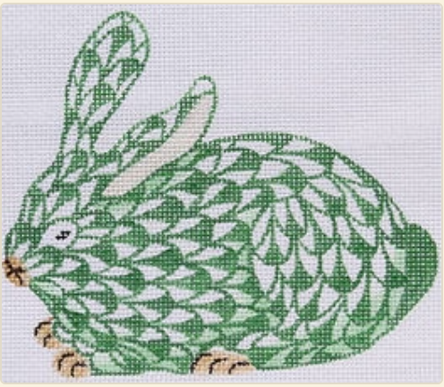 OM-148 Emerald & Goild Mini Herend Bunny