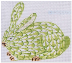 OM-149 Lime & Goild Mini Herend Bunny