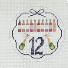 2025 stitching club- December with Stitch Guide and some embellishment threads