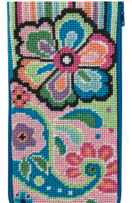 SZ3008 Pastel Floral Paisley Zip Eyeglass Case