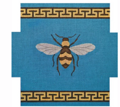 JP-BC002 Bee on Blue with Greek Key Border