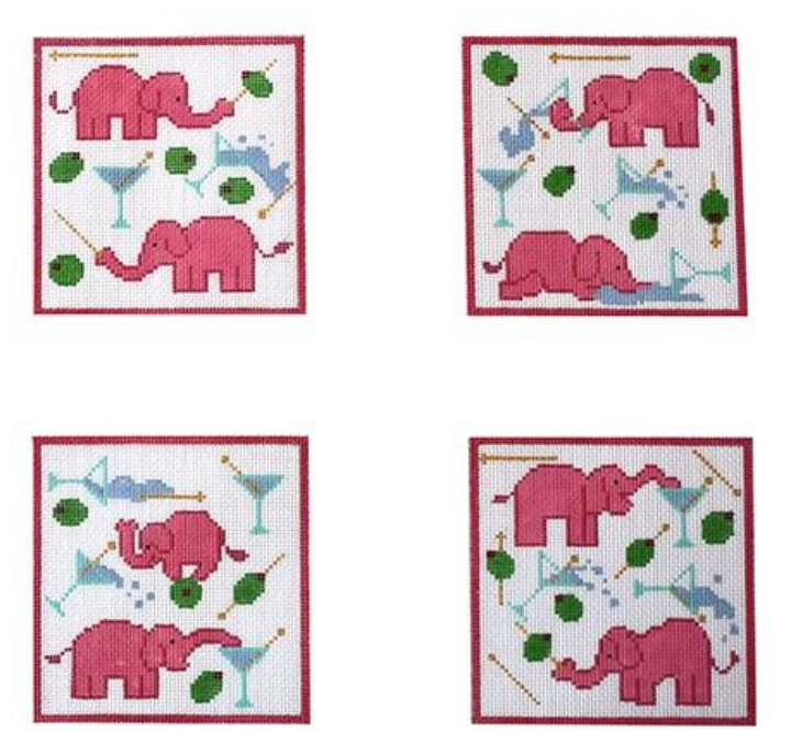 CO-36 One Too Many Martinis Coasters Set