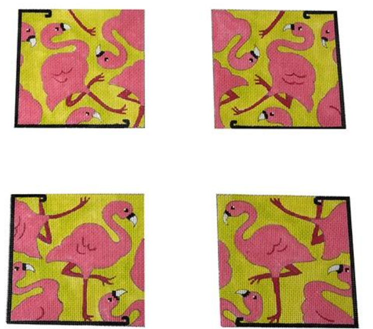 CO-28 Yard Art (Pink Flamingos) Coasters Set